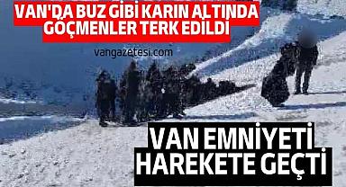 Van'da buz gibi karın altında göçmenler terk edildi