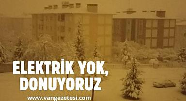 Van'da elektrik kesildi halk tepkili 