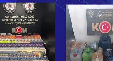 Van'da Büyük Miktarlarda Kaçak Mal Ele Geçirildi
