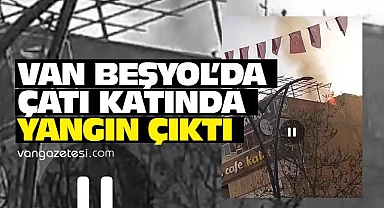 Van haber - Beşyol'da Çatı katında yangın