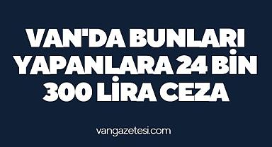 Van'da bunları yapanlara 24 bin 300 lira ceza