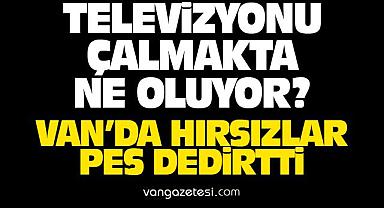 Van’da hırsız bir şey bulamayınca televizyon çaldı