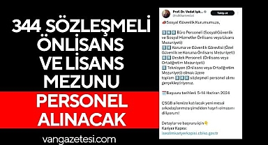 344 Personel Kamu Kurumuna Alınacak