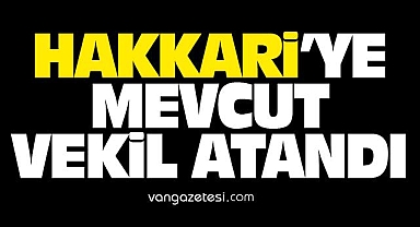 Hakkari'ye Mevcut Başkan Vekili Atandı
