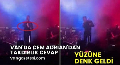 Van'da ünlü sanatçıya su fırlatıldı yüzüne denk geldi