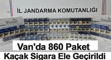 Van'da 860 Paket Kaçak Sigara Ele Geçirildi