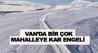 Van'da bir çok mahalleye kar engeli