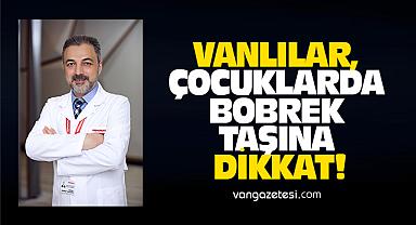 VANLILAR, ÇOCUKLARDA BÖBREK TAŞINA DİKKAT!