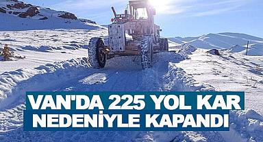Van'da 225 Yol Kar Nedeniyle Kapandı