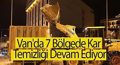 Van'da 7 Bölgede Kar Temizliği Devam Ediyor
