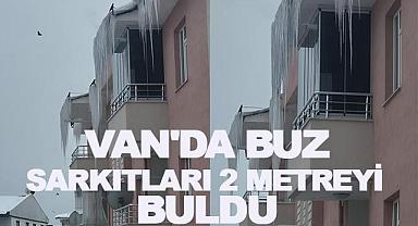 Van'da Buz Sarkıtları 2 Metreyi Buldu