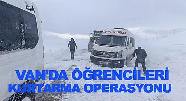 Van’da Mahsur Kalan öğrenciler Kurtarıldı