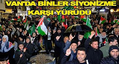 Van'da Binler Siyonizme Karşı Yürüdü