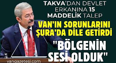 Takva’dan Devlet Erkanına 15 Maddelik Talep - Van Haber 