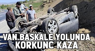 Van-Başkale yolunda kamyonet takla attı 2 yaralı
