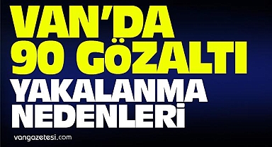 Van'da 1 Haftada 90 Gözaltı! İşte Sebepleri