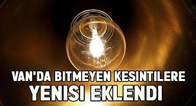 Van'da Bitmeyen Kesintilere Bir Yenisı Daha!