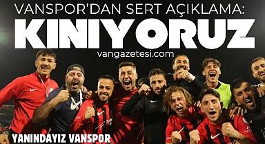 Vanspor’dan Sert Açıklama: “Kınıyoruz” - Van Haber