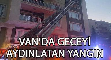 Van’da 7 Katlı Binada Korkutan Yangın!