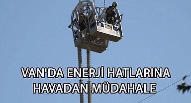Van’da Enerji Hatlarına Havadan Müdahale