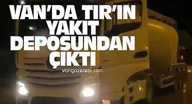 Van’da TIR’ın yakıt deposundan çıktı – Van Haber 