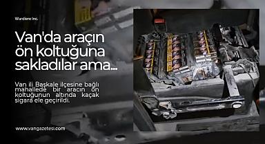 Van'da aracın ön koltuğuna sakladılar...