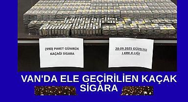 Van'da çok sayıda kaçak sigara ele geçirildi