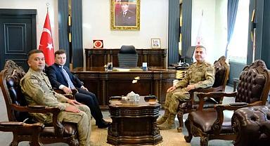 Tuğgeneral  Avkıran,Kaymakam Erdoğan'ı ziyaret etti 