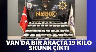 Van'da  Araçta 19 Kilo 660 Gram Skunk Çıktı