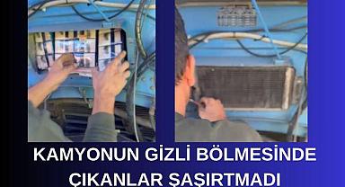 Van'da Kamyonun gizli bölmesinden 1480 paket çıktı