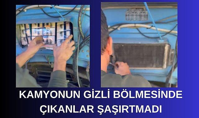 Van'da Kamyonun gizli bölmesinden 1480 paket çıktı
