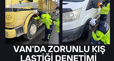 Van'da Zorunlu Kış Lastiği Denetimi Yapıldı