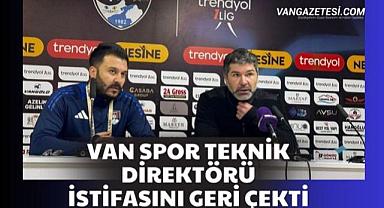 Vanspor Teknik Direktörü İstifayı Geri Çekti