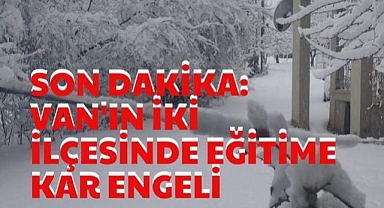 Son Dakika: Van'ın İki İlçesinde Eğitime Kar Engeli!