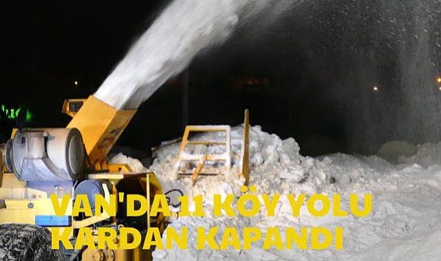 Van'da 11 Köy Yolu Kardan Kapandı