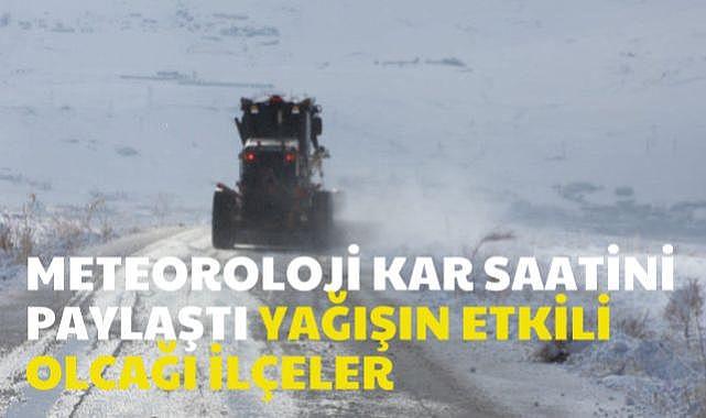 Van için kar alarmı verildi