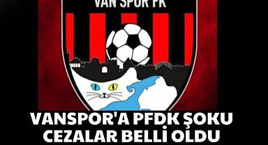 Vanspor’a PFDK Şoku: Cezalar Belli Oldu!