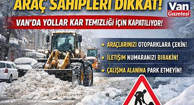 VAN'DA ARAÇ SAHİPLERİNİN DİKKATİNE:
