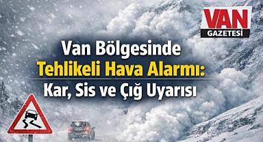 Van Bölgesinde Tehlikeli Hava Alarmı