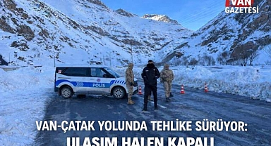 Van-Çatak Kara Yolunda Çığ Nedeniyle Ulaşım Kısıtlandı
