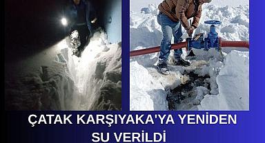 Van Çatak'ta çığ sonrası bu mahalleye su verildi