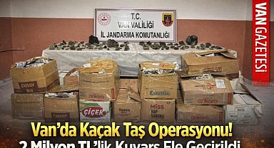 Van'da 2,1 Milyon TL Değerinde Epidotlu Kuvars Taşı Ele Geçirildi