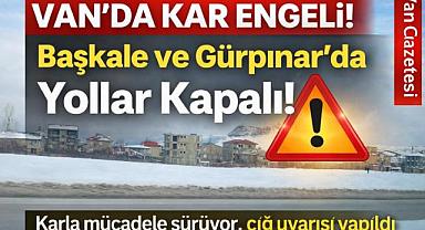 Van'da kapalı olan yol sayısı 3'e düştü