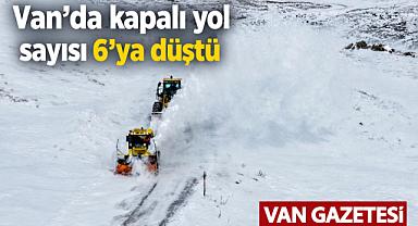 Van’da kapalı yol sayısı 6' ya düştü 
