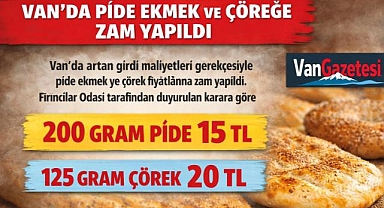 Van'da Pide Ekmeğine ve Çöreğe Zam Yapıldı