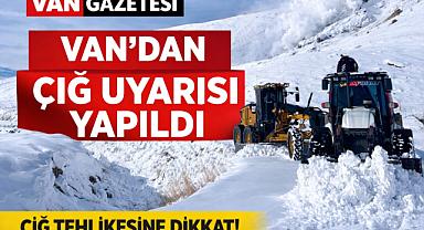 Van'dan Çığ Uyarısı Yapıldı
