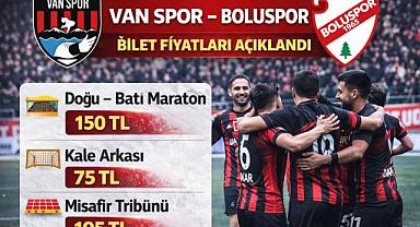 Van Spor – Boluspor Maçının Bilet Fiyatları Açıklandı