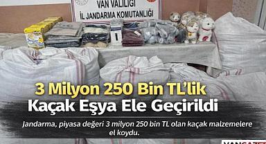 3 Milyon 250 Bin TL'lik Kaçak Eşya Ele Geçirildi