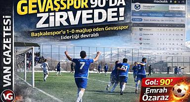 Gevaşspor 90'da Güldü, Liderliği Başkalespor'dan Devraldı