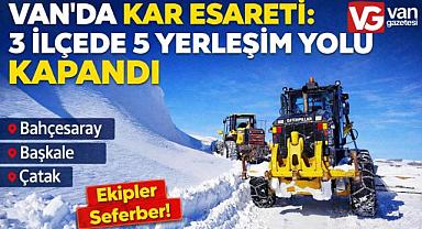 Van'da 3 İlçede 5 Yerleşim Yolu Kapalı
